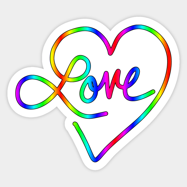 Love - Rainbow Sticker by SamSteinDesigns